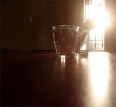 sun over table