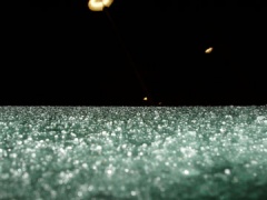 ice-covered windshield