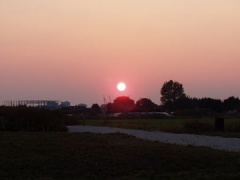 setting sun